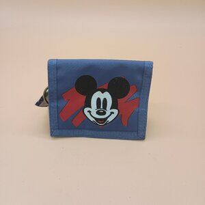 Vintage Mickey Mouse Mickeywear Bifold Nylon Canvas Wallet NWT
